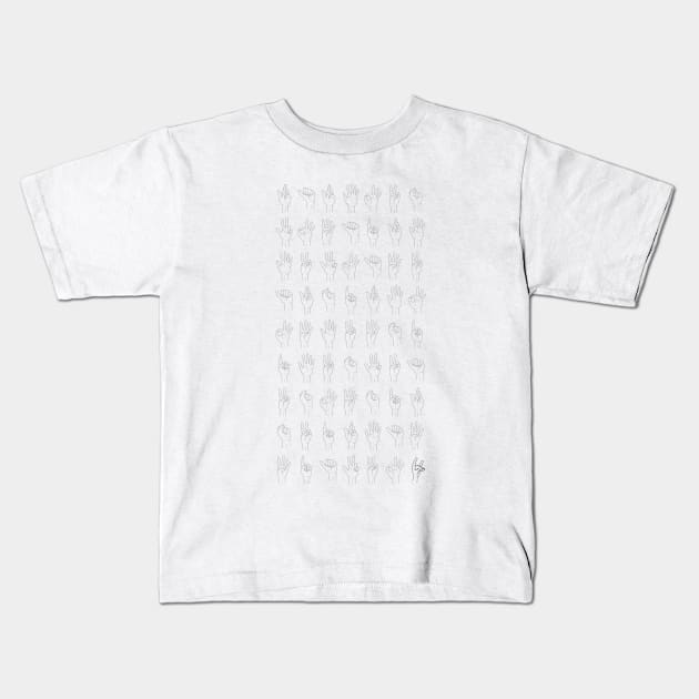 Hands Kids T-Shirt by lamalab